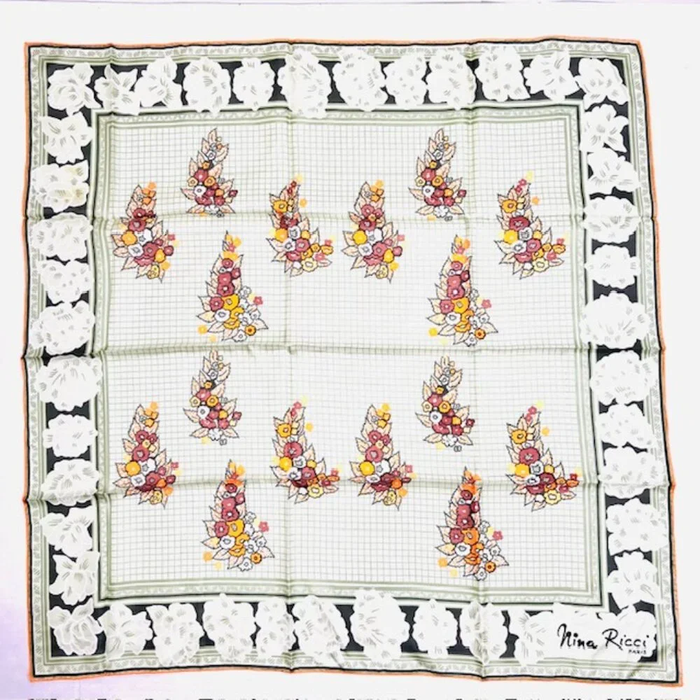 Unused-NINA RICCI PARIS  SILK SCARF   30